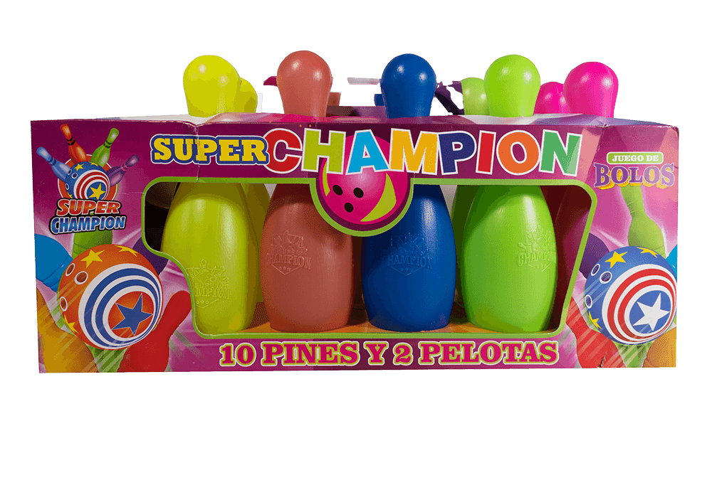 Juego de bolos jumbo X 10 Und + 2 pelotas (caja)