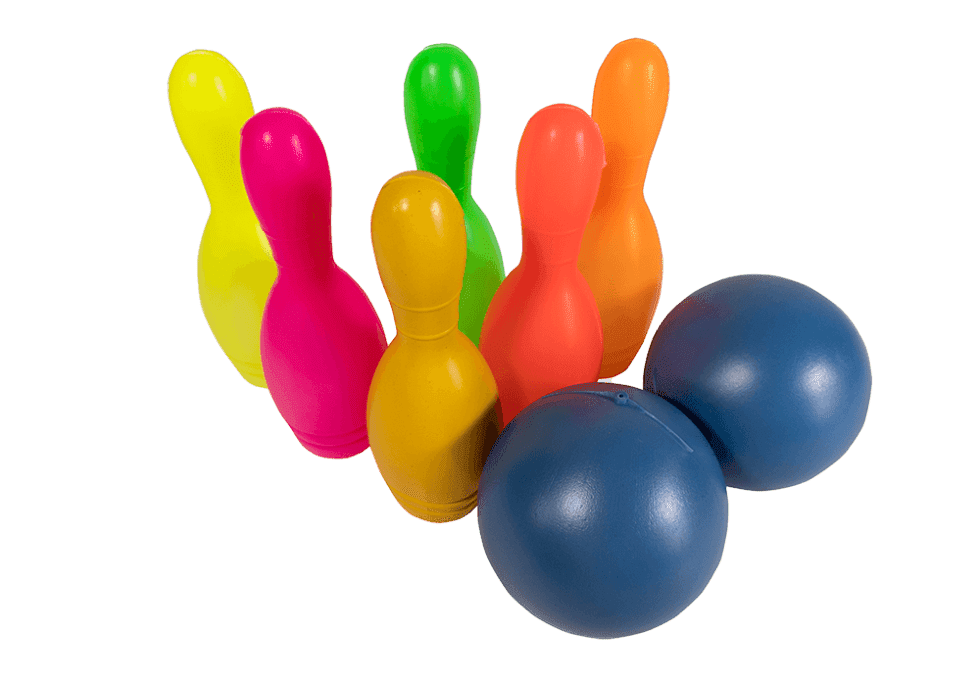 Juego de bolos jumbo X 6 Und + 2 pelotas (bolsa)
